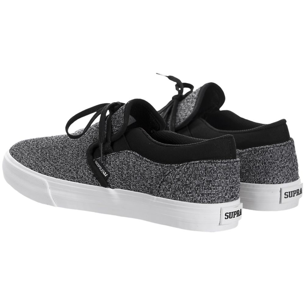 Baskets Basses Supra Cuba Grise Charcoal Heather/Black-White Homme | KVS-44219212